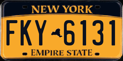NY license plate FKY6131