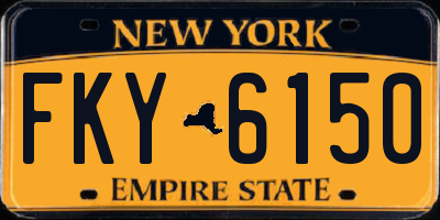 NY license plate FKY6150