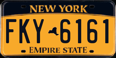 NY license plate FKY6161