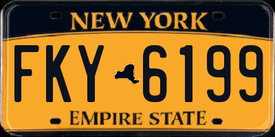 NY license plate FKY6199