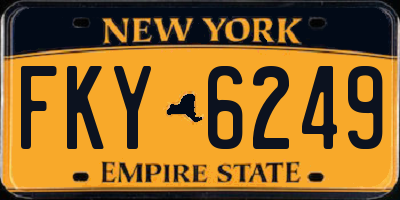 NY license plate FKY6249