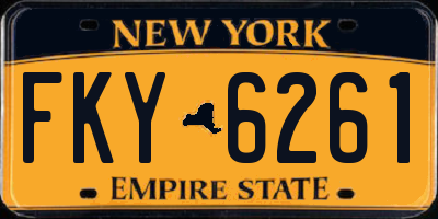 NY license plate FKY6261