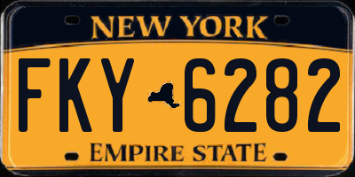 NY license plate FKY6282
