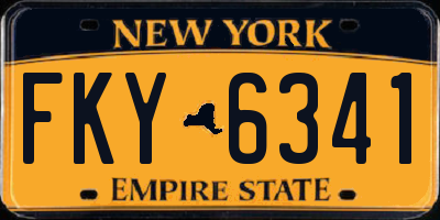NY license plate FKY6341