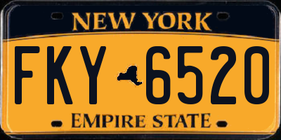NY license plate FKY6520