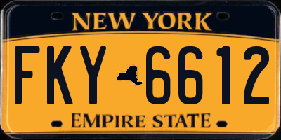 NY license plate FKY6612