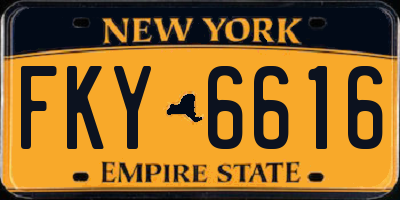 NY license plate FKY6616