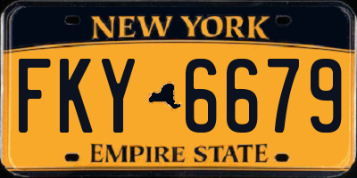 NY license plate FKY6679