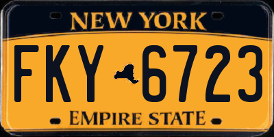 NY license plate FKY6723