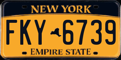 NY license plate FKY6739