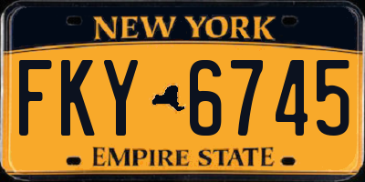 NY license plate FKY6745
