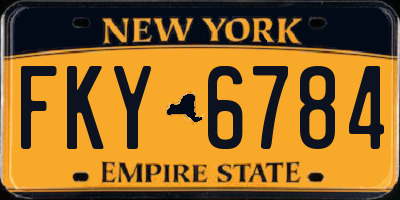 NY license plate FKY6784