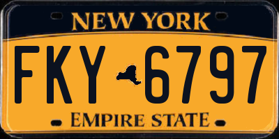 NY license plate FKY6797