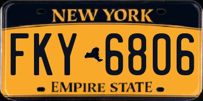 NY license plate FKY6806