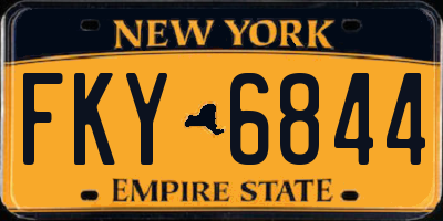 NY license plate FKY6844
