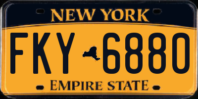 NY license plate FKY6880