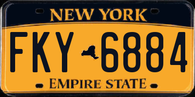 NY license plate FKY6884