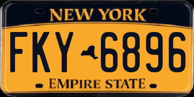 NY license plate FKY6896