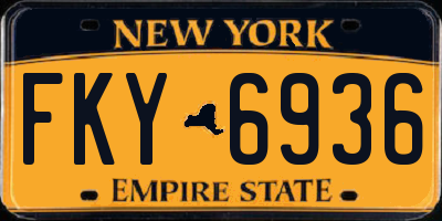NY license plate FKY6936