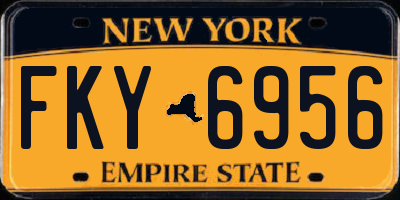 NY license plate FKY6956