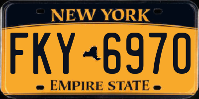 NY license plate FKY6970