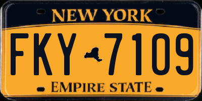 NY license plate FKY7109
