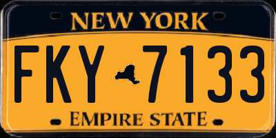 NY license plate FKY7133