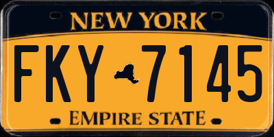 NY license plate FKY7145