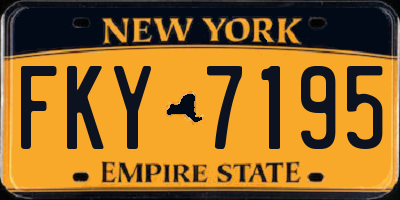 NY license plate FKY7195