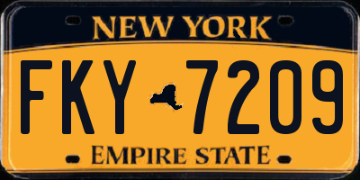 NY license plate FKY7209