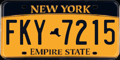 NY license plate FKY7215