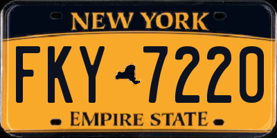 NY license plate FKY7220