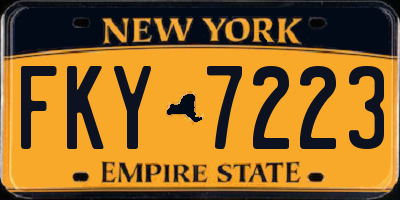 NY license plate FKY7223