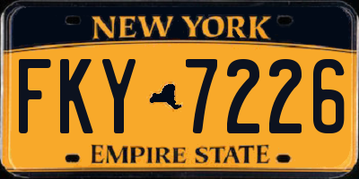 NY license plate FKY7226