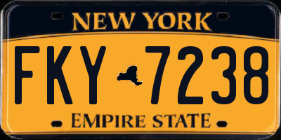 NY license plate FKY7238