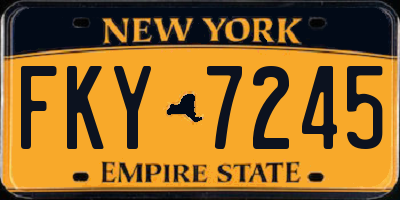 NY license plate FKY7245
