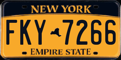 NY license plate FKY7266