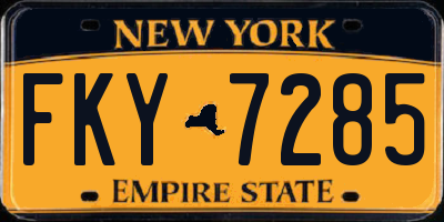 NY license plate FKY7285