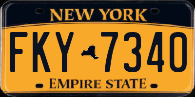 NY license plate FKY7340