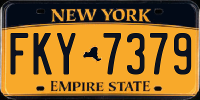 NY license plate FKY7379