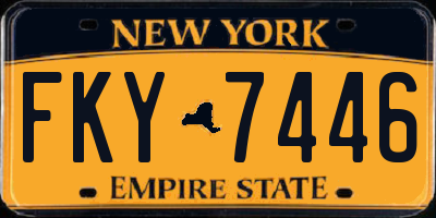 NY license plate FKY7446