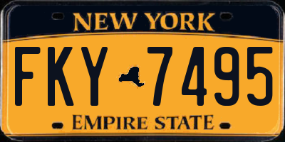 NY license plate FKY7495