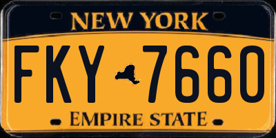 NY license plate FKY7660
