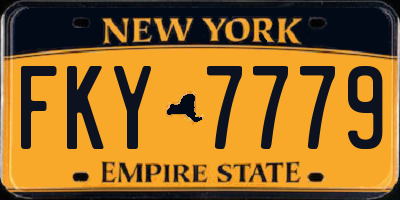 NY license plate FKY7779