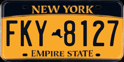 NY license plate FKY8127