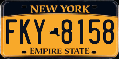 NY license plate FKY8158