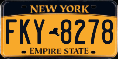 NY license plate FKY8278