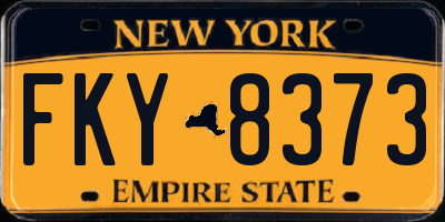 NY license plate FKY8373