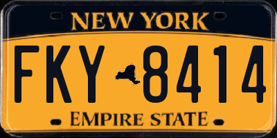 NY license plate FKY8414