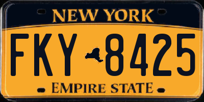 NY license plate FKY8425